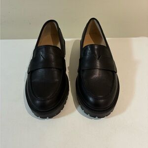 Banana Reoublic Black Leather Loafers